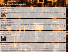 Tablet Screenshot of one-thing-to-remember.blogspot.com