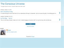 Tablet Screenshot of conscious-universe.blogspot.com