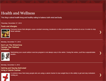 Tablet Screenshot of healthwellnessdiary.blogspot.com