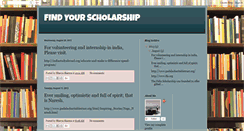 Desktop Screenshot of findyourscholarship.blogspot.com