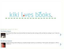 Tablet Screenshot of kikilovesbooks.blogspot.com