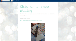 Desktop Screenshot of chiconashoestring.blogspot.com