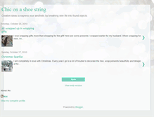 Tablet Screenshot of chiconashoestring.blogspot.com