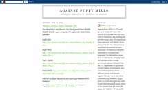 Desktop Screenshot of against-puppy-mills.blogspot.com