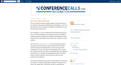 Desktop Screenshot of conferencecallsinfo.blogspot.com