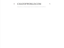 Tablet Screenshot of chatofworld.blogspot.com