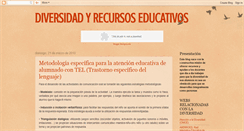 Desktop Screenshot of diversidadyrecursoseducativos.blogspot.com