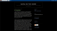 Desktop Screenshot of kafkaontheshore.blogspot.com