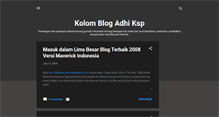 Desktop Screenshot of kolomblogadhiksp.blogspot.com