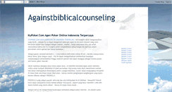 Desktop Screenshot of againstbiblicalcounseling.blogspot.com