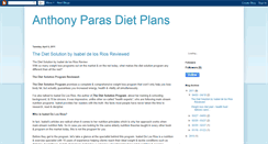 Desktop Screenshot of anthonyparasdietplans.blogspot.com