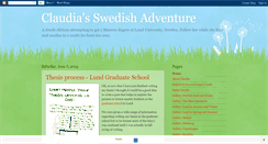 Desktop Screenshot of claudiasswedishadventure.blogspot.com
