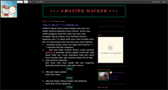 Desktop Screenshot of amazinghacker.blogspot.com