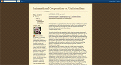 Desktop Screenshot of internationalcooperationvsunilateral.blogspot.com