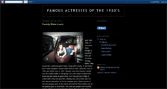 Desktop Screenshot of famousactressesofthe1920s.blogspot.com
