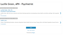 Tablet Screenshot of lucille-green-apn-psychiatry.blogspot.com