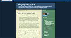 Desktop Screenshot of crazylinguisticsabstracts.blogspot.com