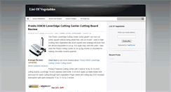 Desktop Screenshot of listofvegetables.blogspot.com