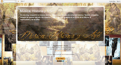 Desktop Screenshot of musicahistoriayarte.blogspot.com