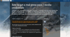 Desktop Screenshot of freefakepresspassmediacredentials.blogspot.com