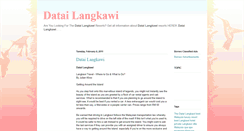 Desktop Screenshot of datai-langkawi.blogspot.com