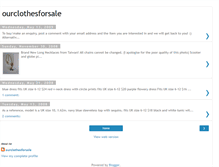 Tablet Screenshot of ourclothesforsale.blogspot.com