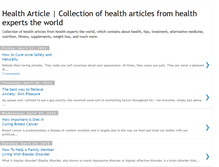 Tablet Screenshot of healtharticle1.blogspot.com