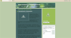 Desktop Screenshot of meioambiente-sustentabilidade.blogspot.com