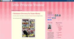 Desktop Screenshot of littleprincessyvonne.blogspot.com