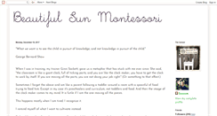 Desktop Screenshot of beautifulsunmontessori.blogspot.com