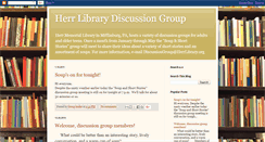 Desktop Screenshot of herrlibrarydiscussiongroup.blogspot.com