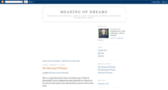 Desktop Screenshot of meaning--of--dreams.blogspot.com