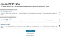 Tablet Screenshot of meaning--of--dreams.blogspot.com