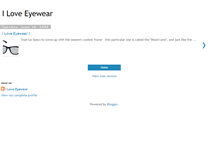 Tablet Screenshot of iloveyewear.blogspot.com