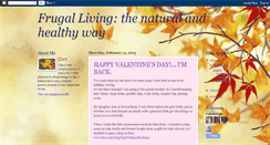 Desktop Screenshot of healthynaturalfrugalliving.blogspot.com