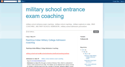 Desktop Screenshot of militaryschoolentranceexamcoaching.blogspot.com