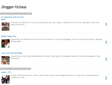 Tablet Screenshot of jinggerlicious.blogspot.com