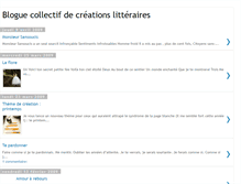 Tablet Screenshot of creationlitteraire.blogspot.com