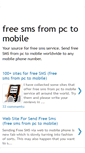 Mobile Screenshot of free-sms-from-pc-to-mobile.blogspot.com