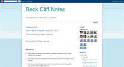 Desktop Screenshot of beck-cliff-notes.blogspot.com
