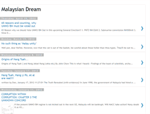 Tablet Screenshot of dreams-of-malaysian.blogspot.com