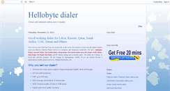 Desktop Screenshot of hellobytedialer.blogspot.com