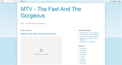 Desktop Screenshot of mtv-the-fast-and-the-gorgeous.blogspot.com