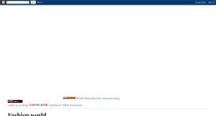 Desktop Screenshot of fashiontodayworld.blogspot.com