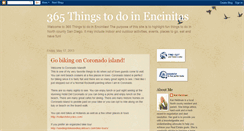 Desktop Screenshot of 365thingstodoinencinitas.blogspot.com