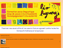 Tablet Screenshot of leolagrangebonneuil.blogspot.com