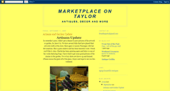 Desktop Screenshot of marketplaceontaylor.blogspot.com