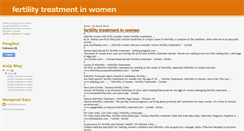 Desktop Screenshot of fertilitytreatmentinwomen.blogspot.com