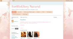 Desktop Screenshot of forhisglorynatural.blogspot.com