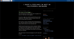 Desktop Screenshot of feelingimnotincalifornia.blogspot.com